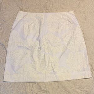 Lilly Pulitzer Elegant White Floral Skirt